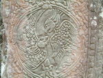 <BR>lichen-covered carvings