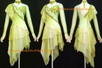 fading multi-light green chiffon