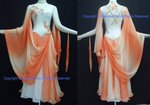fading multi orange chiffon